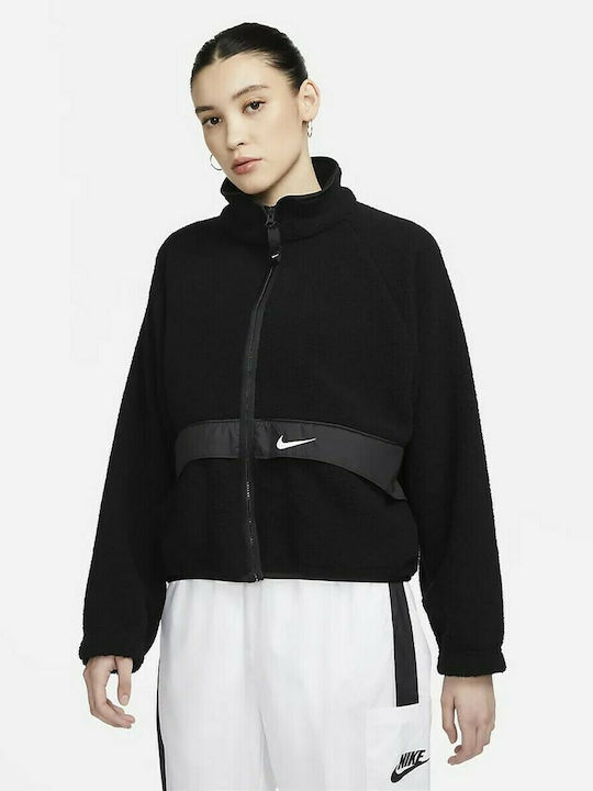 Nike Sportswear Essential Γυναικεία Ζακέτα με Φερμουάρ σε Μαύρο Χρώμα