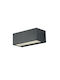 Fan Europe LED-W-Twin-M Wall-Mounted Outdoor Ceiling Light LED IP54 20W with Natural White Light Double Beam 22x10.3x8.5εκ.