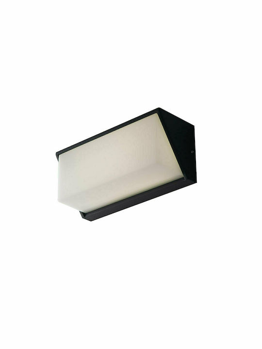Fan Europe LED-W-Luxon Wandmontierte Außen-Deckenleuchte LED IP54 12W mit Natürliches Weiß Licht 25x9.5x11εκ.