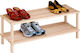 Shoe Organizer with 2 Shelves Φυσικό 74x26x30cm