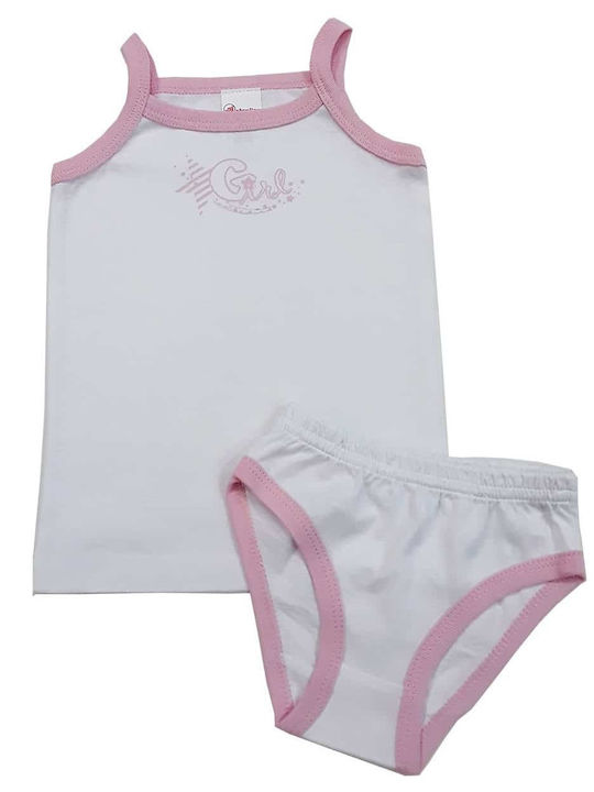 Beboulino Kids Briefs and Tank Top Set White 2pcs