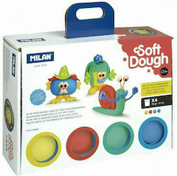 Milan Happy Faces Plasticină Pentru Vârsta 3+ Set 4 Bucăți Milan Happy Faces Plasticină Pentru Vârsta 3+ Set 4 Bucăți