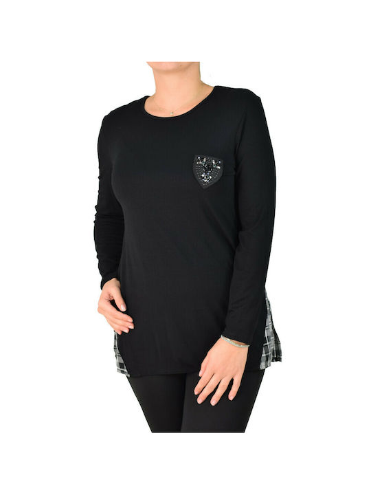 Derpouli Winter Women's Blouse Long Sleeve Black