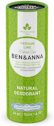 Ben & Anna Persian Lime Natural Deodorant Φυσικό Αποσμητικό σε Stick Χωρίς Αλουμίνιο 40gr