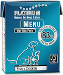 Platinum Pet Food & Care Menu Nassfutter Hunde in Dose mit Huhn und Fisch ohne Getreide 375gr