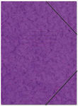 Leizer Folder Prespan with Rubber Band for Paper A4 Purple