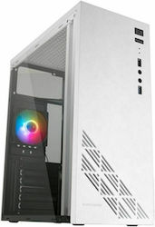 Mars Gaming MC100 Jocuri Middle Tower Cutie de calculator cu iluminare RGB Alb