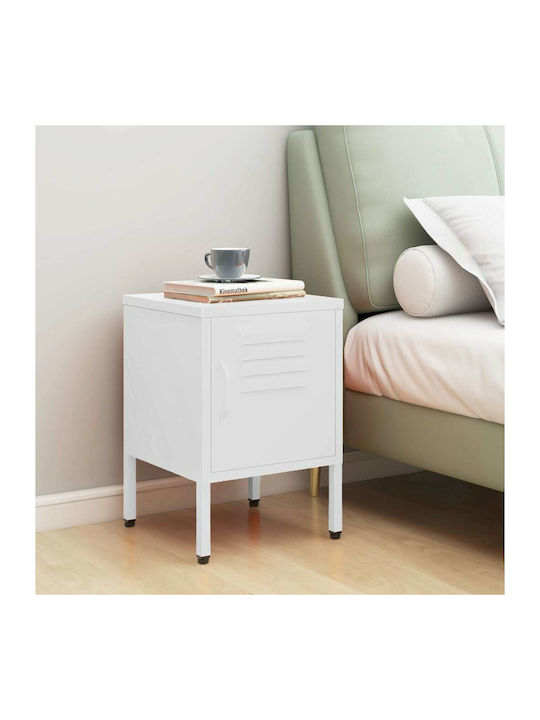 Nachttisch Metall White 35x35x51cm