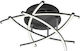 Fischer Honsel Cross TW Μοντέρνα Μεταλλική Πλαφονιέρα Οροφής με Ενσωματωμένο LED σε Μαύρο χρώμα 50cm