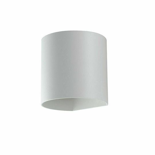 Fan Europe Επιτοίχια Εξωτερική Πλαφονιέρα LED IP54 7W με Φυσικό Λευκό Φως Διπλής Δέσμης 11x11x9.5εκ.