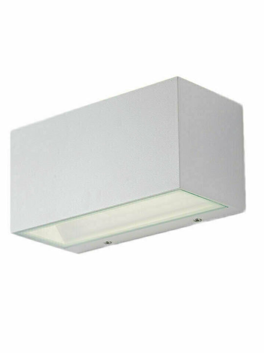 Fan Europe Wandmontierte Außen-Deckenleuchte LED IP54 12W mit Natürliches Weiß Licht Doppelstrahl 14x8.9x6.5εκ.