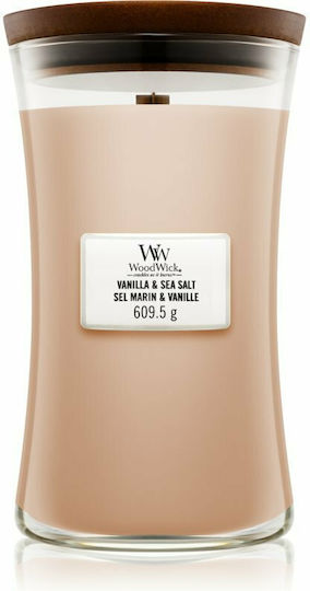 WoodWick Ароматична Свещ от Соя в Буркан с Аромат Ванилия и Морска Сол 609.5гр
