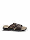 B Leder Herrensandalen in Braun Farbe