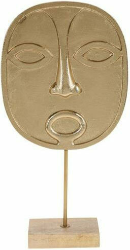 Dekorative Büste aus Metall Maske Round 12x7x34cm 1Stück