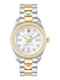 Philipp Plein Queen Crystal Γυναικείο Ρολόι 36mm Μπαταρίας με Μεταλλικό Μπρασελέ Ασημί/Χρυσό