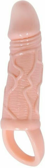 Baile Silicone Penis Sleeve with Ball Straps Προέκταση Πέους Flesh 13.5cm