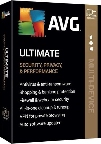 AVG Ultimate With Secure VPN 2022 σε Ηλεκτρονική άδεια για 10 Χρήστες και 1 Έτος χρήσης