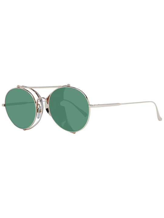 Bally Sunglasses with Silver Metal Frame and Green Lenses BY0023-H 28N