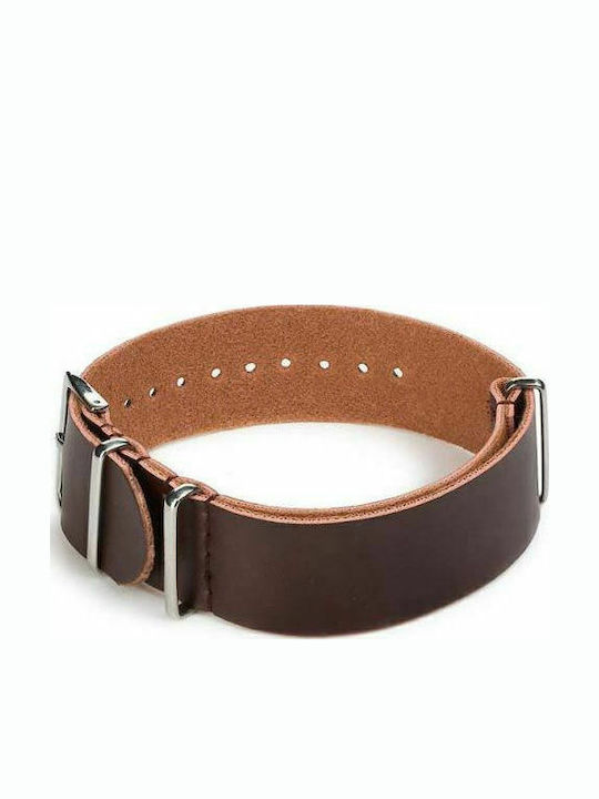 KOSTELO Curea din piele Benzile Nato Maro 18mm