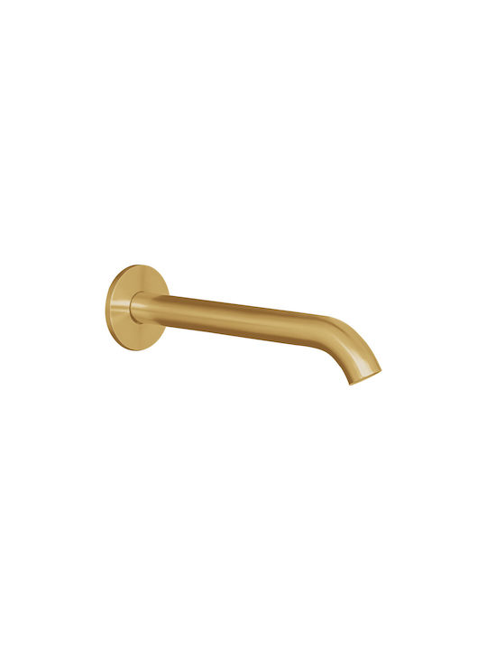 La Torre Elle Built-In Tap Bathtub Gold Brushed