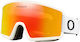 Oakley Target Line Μάσκα Σκι & Snowboard Ενηλίκων Λευκή με Φακό Καθρέπτη σε Πορτοκαλί Χρώμα