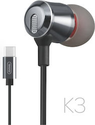 Tranyoo K3 Безжични Стерео с жак USB-C Черен