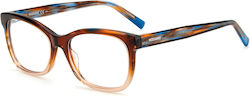 Missoni Acetat Brillengestelle Braun