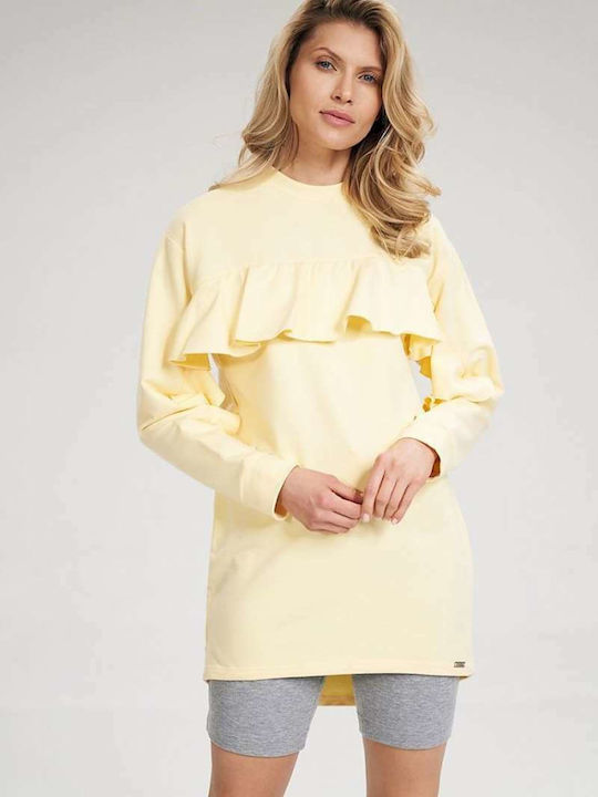 Figl Women's Tunic Dress Long Sleeve Yellow