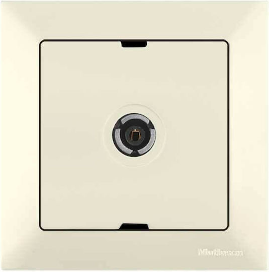 Mutlusan Candela TV Antenna Socket Aerial in Beige color 12270