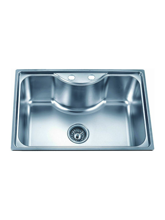 ICK6545 Drop-In Sink Inox Satin W65xD45cm Silver
