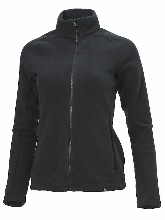 Northfinder Fleece Γυναικεία Ζακέτα με Φερμουάρ σε Μαύρο Χρώμα