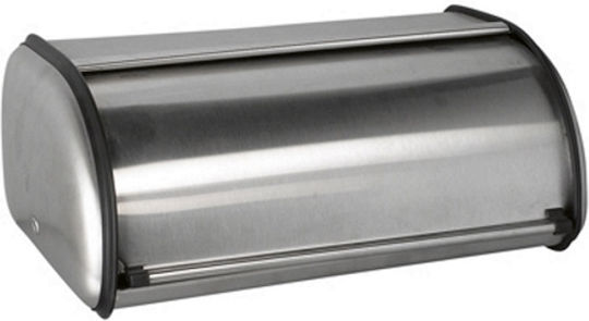 12-002 Ψωμιέρα με Καπάκι Inox Ασημί