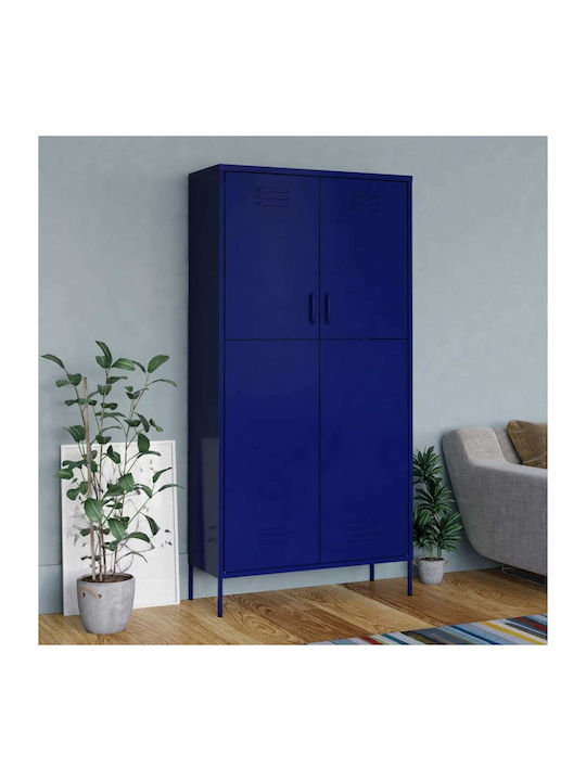 În picioare pe podea de Birou Metalică Blue 90x...