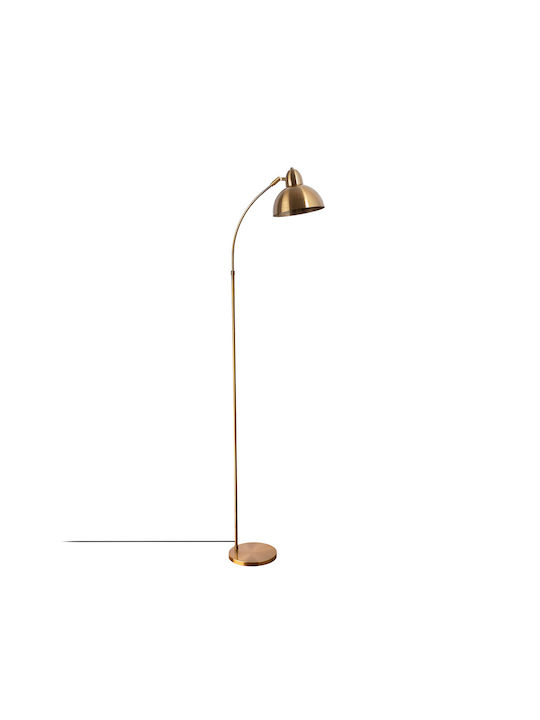 Varzan Lampă de podea Î162xL20cm. cu Soclu pentru Bec E27 Aur