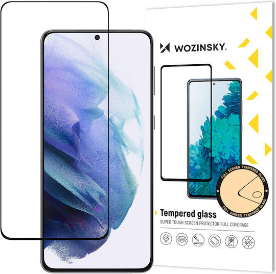 Wozinsky Case Friendly Пълно лепило Закалено стъкло за цялото лице Черен (Galaxy S22 5G)