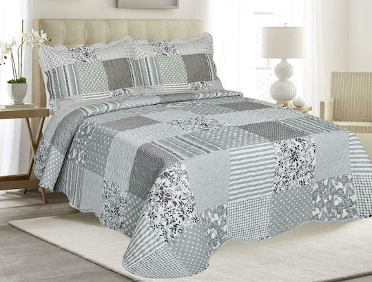 Linea Home 7801 Single Coverlet Set Gray 160x220cm 2 Pieces