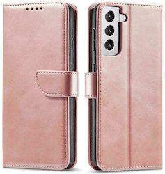 Hurtel Magnet Elegant Synthetic Leather Wallet Pink (Galaxy S22+ 5G)