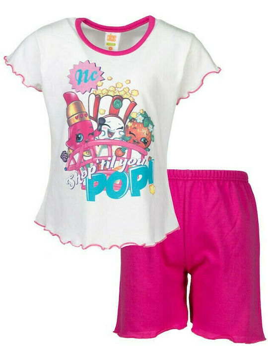 Papillon Kids Set Top & Bottom Kids Summer Pyjamas White