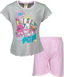 Papillon Kids Детска Пижама Лятна Сива