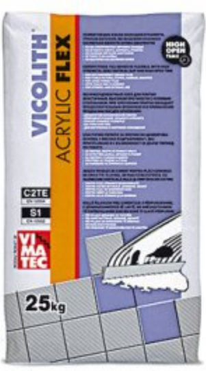 Vimatec Vicolith Acrylic Flex Κόλλα Πλακιδίων Λευκή 25kg