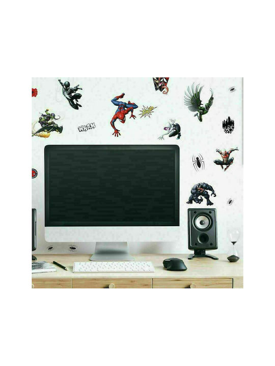 RoomMates Decor Детска стикерна за стена Стена Spider Man 32бр