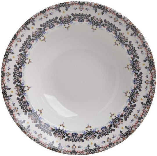 Click Plate Soup Ceramic White with Diameter 26cm 3pcs