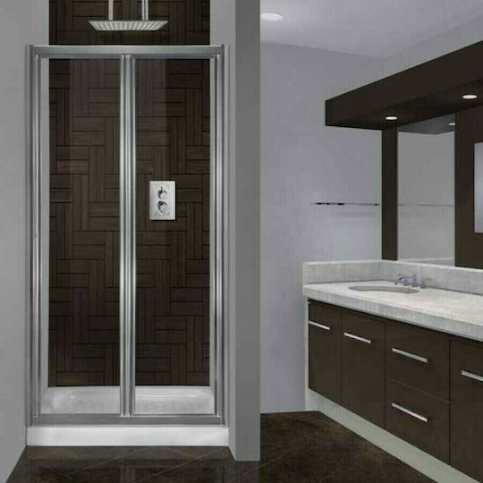 Aquarelle Venia 110 Shower Screen with Hinged Door 66-70x185cm Clear Glass