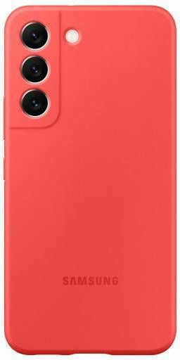 Samsung Silicone Cover Umschlag Rückseite Silikon Koralle (Galaxy S22 5G)