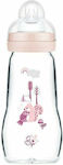 Mam Glasflasche Feel Good Forest mit Silikonsauger für 2+ Monate Pink Eichhörnchen 260ml 1Stück