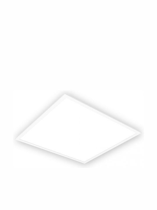 Elvhx Τετράγωνο Χωνευτό LED Panel 40W με Ψυχρό Λευκό Φως 6500K 59.5x59.5εκ.