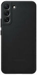 Samsung Leather Cover Leather Back Cover Black (Galaxy S22+ 5G)