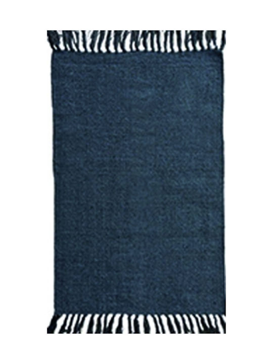 Klonaras Torino Rug Rectangular Cotton with Fringes Anthracite