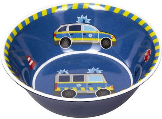 Die Spiegelburg Baby Food Bowl Police made of Melamine Blue