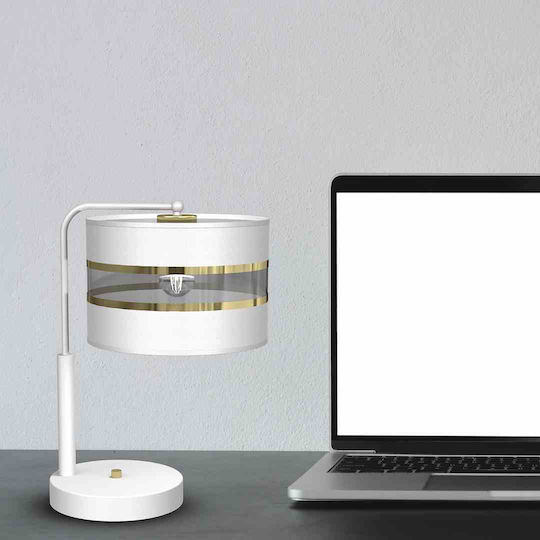 Eko Light Ultimo Metal Table Lamp for Socket E27 with White Shade and Base